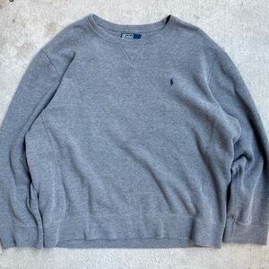 Vintage Polo Ralph Lauren Men’s Grey Boxy Essentials Crewneck XL 27x28